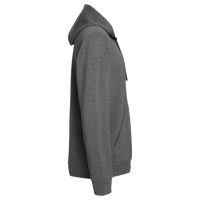 Adidas Unisex Fleece Hooded Sweatshirt, Dark Grey Heather, Right Sleeve view