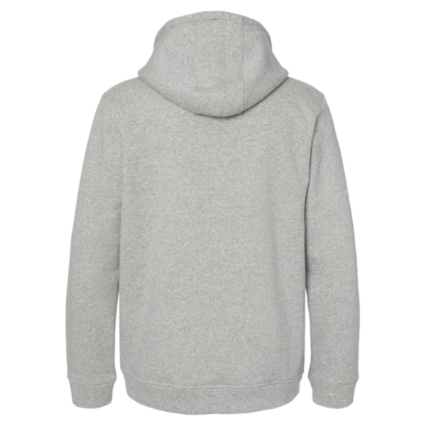 Adidas Unisex Fleece Hooded Sweatshirt, Grey Heather, Back view