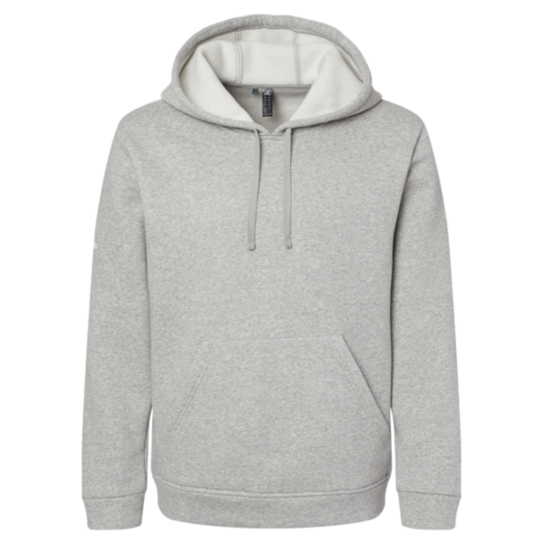 Adidas Unisex Fleece Hooded Sweatshirt, Grey Heather, Front view