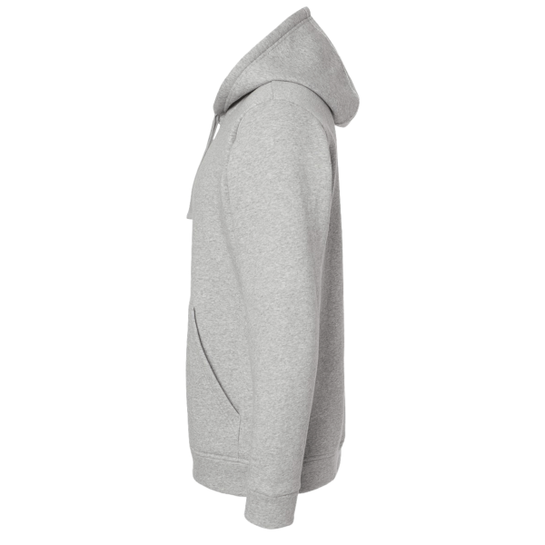 Adidas Unisex Fleece Hooded Sweatshirt, Grey Heather, Left Sleeve view