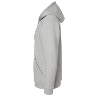 Adidas Unisex Fleece Hooded Sweatshirt, Grey Heather, Left Sleeve view