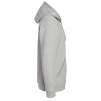 Adidas Unisex Fleece Hooded Sweatshirt, Grey Heather, Right Sleeve view