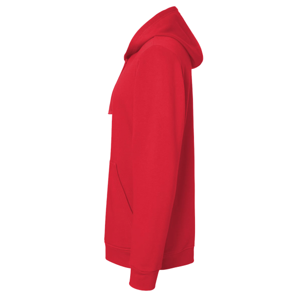 Adidas Unisex Fleece Hooded Sweatshirt, Red, Left Sleeve view