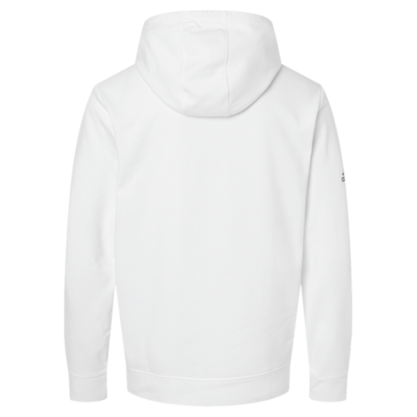 Adidas Unisex Fleece Hooded Sweatshirt, White, Back view