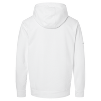 Adidas Unisex Fleece Hooded Sweatshirt, White, Back view
