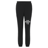 Adidas Unisex Fleece Joggers, Black, Front view, Mockup