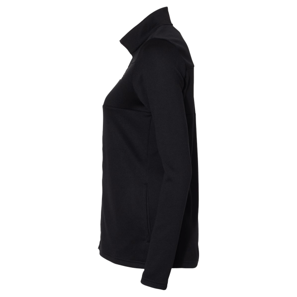 Adidas Women's 3-Stripes Double Knit Full-Zip Jacket, Black / Grey Two, Left Sleeve view