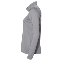 Adidas Women's 3-Stripes Double Knit Full-Zip Jacket, Grey Three / White, Left Sleeve view