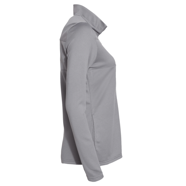 Adidas Women's 3-Stripes Double Knit Full-Zip Jacket, Grey Three / White, Right Sleeve view
