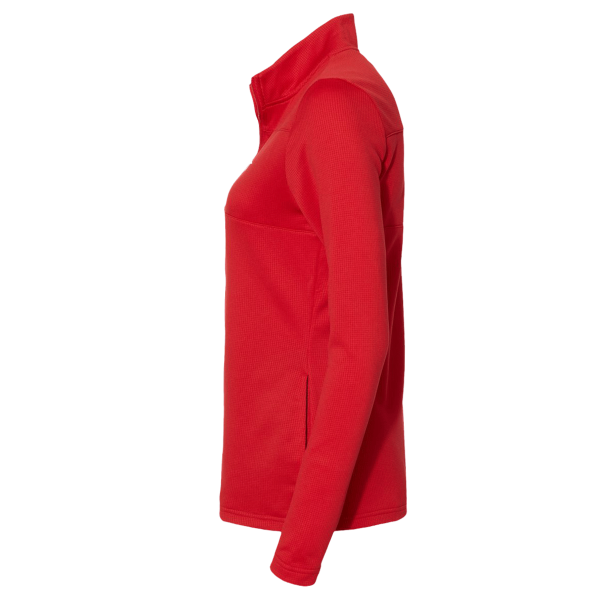 Adidas Women's 3-Stripes Double Knit Full-Zip Jacket, Team Collegiate Red / Grey Two, Left Sleeve view