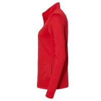 Adidas Women's 3-Stripes Double Knit Full-Zip Jacket, Team Collegiate Red / Grey Two, Left Sleeve view