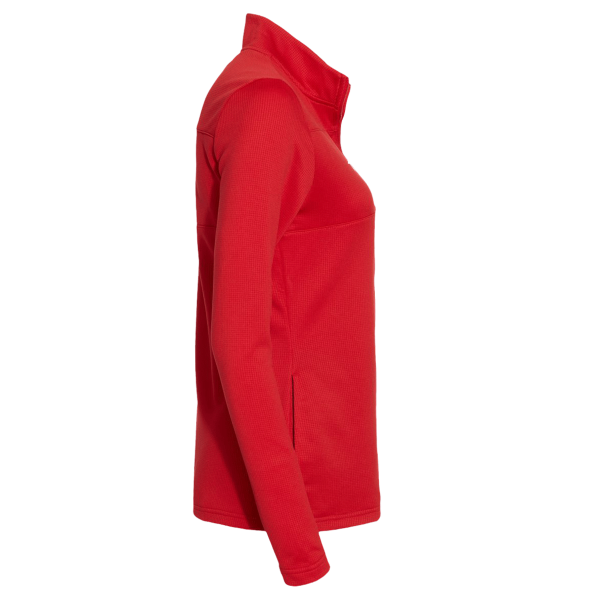Adidas Women's 3-Stripes Double Knit Full-Zip Jacket, Team Collegiate Red / Grey Two, Right Sleeve view