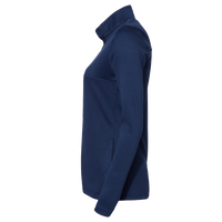 Adidas Women's 3-Stripes Double Knit Full-Zip Jacket, Team Navy Blue / Grey Two, Left Sleeve view
