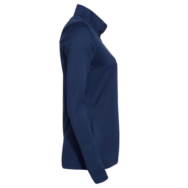 Adidas Women's 3-Stripes Double Knit Full-Zip Jacket, Team Navy Blue / Grey Two, Right Sleeve view