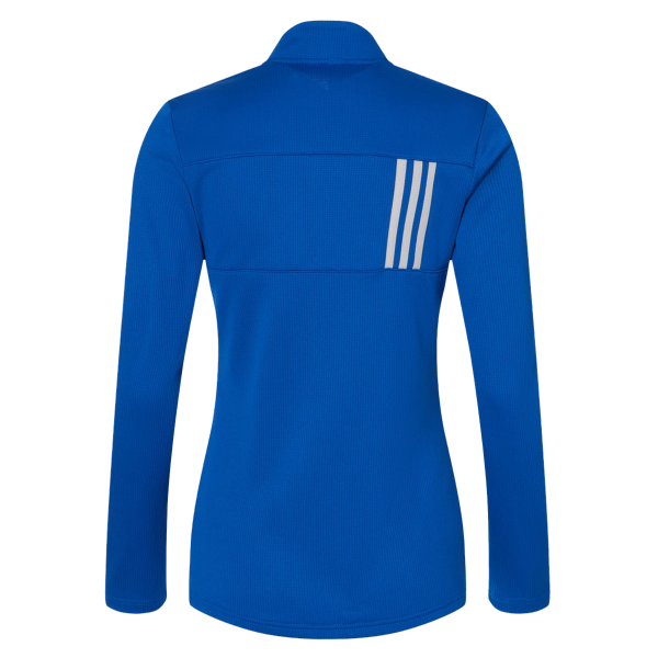 Adidas Women's 3-Stripes Double Knit Full-Zip Jacket, Team Royal / Grey Two, Back view