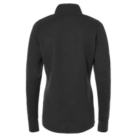 Adidas Women's 3-Stripes Quarter-Zip Sweater Pullover, Black Melange, Back view
