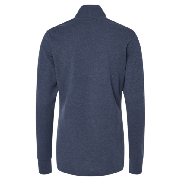 Adidas Women's 3-Stripes Quarter-Zip Sweater Pullover, Collegiate Navy Melange, Back view