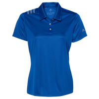 Adidas Women's 3-Stripes Shoulder Polo, Collegiate Royal / Grey Three, Front view