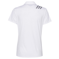 Adidas Women's 3-Stripes Shoulder Polo, White / Black, Back view