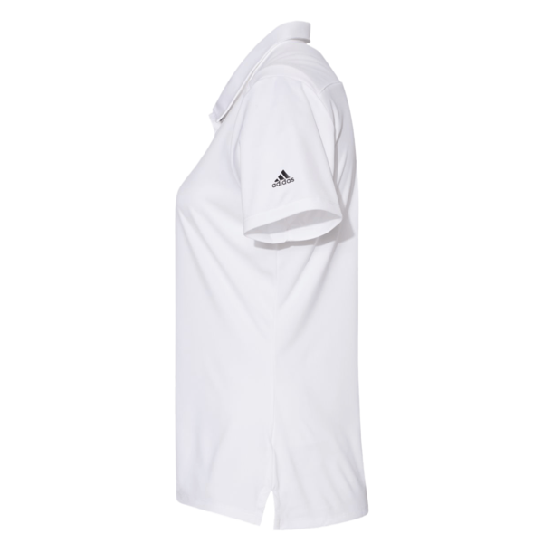 Adidas Women's 3-Stripes Shoulder Polo, White / Black, Left Sleeve view