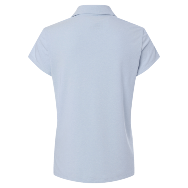 Adidas Women's Blended Polo, Blue Dawn Melange, Back view