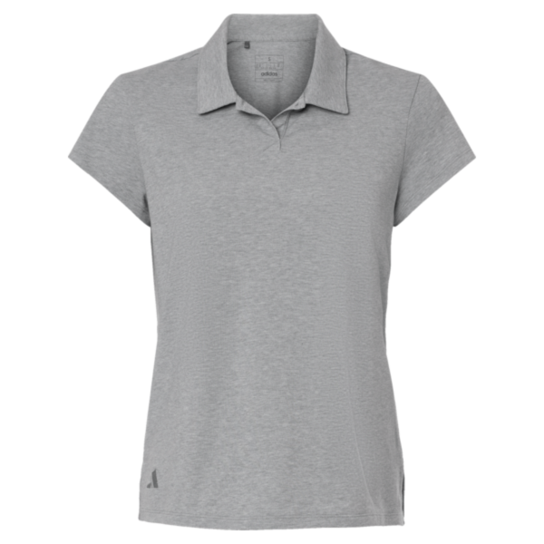 Adidas Women's Blended Polo, Grey Three Melange, Front view