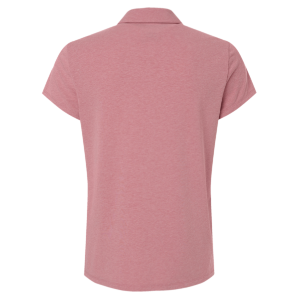 Adidas Women's Blended Polo, Pink Strata Melange, Back view