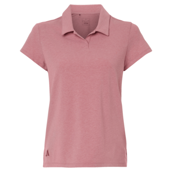 Adidas Women's Blended Polo, Pink Strata Melange, Front view
