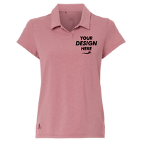 Adidas Women's Blended Polo, Pink Strata Melange, Front view, Mockup