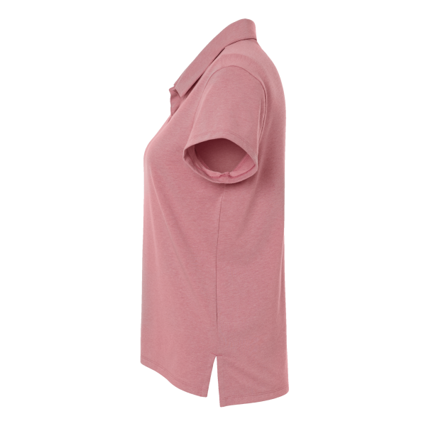 Adidas Women's Blended Polo, Pink Strata Melange, Left Sleeve view