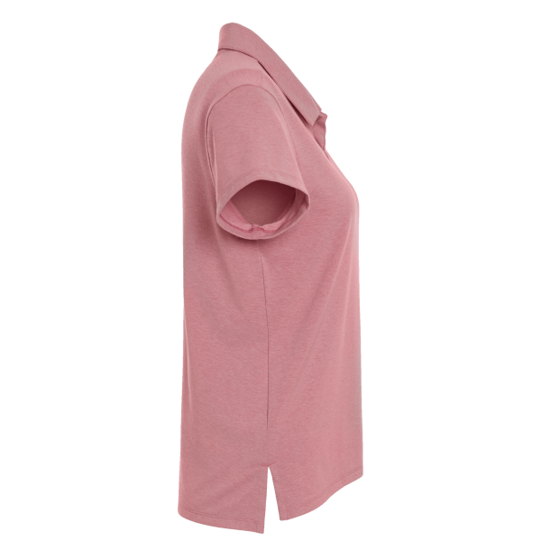 Adidas Women's Blended Polo, Pink Strata Melange, Right Sleeve view