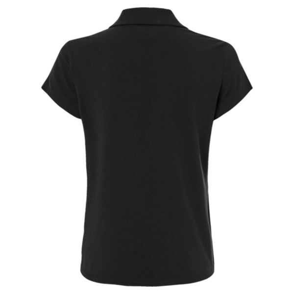 Adidas Women's Blended Polo, Solid Black, Back view