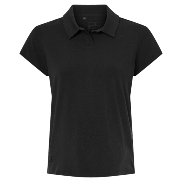 Adidas Women's Blended Polo, Solid Black, Front view