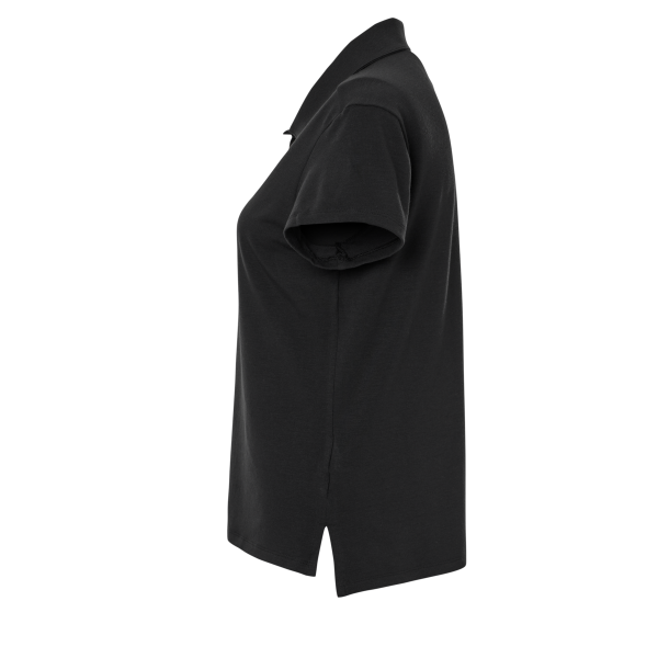 Adidas Women's Blended Polo, Solid Black, Left Sleeve view