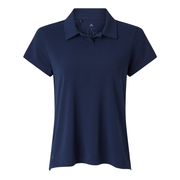 Adidas Women's Blended Polo, Solid Collegiate Navy, Front view