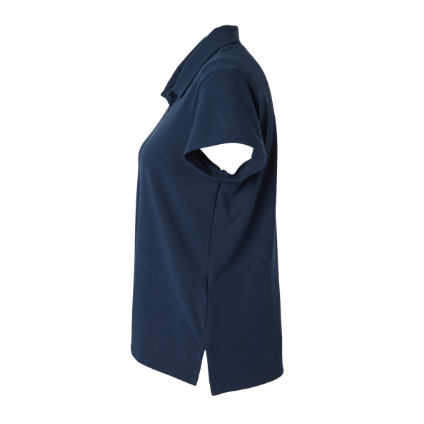Adidas Women's Blended Polo, Solid Collegiate Navy, Left Sleeve view