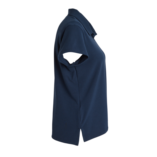Adidas Women's Blended Polo, Solid Collegiate Navy, Right Sleeve view