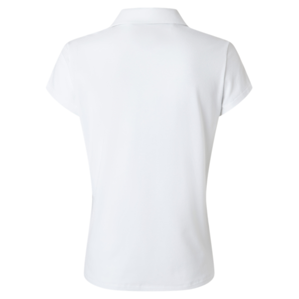 Adidas Women's Blended Polo, Solid White, Back view