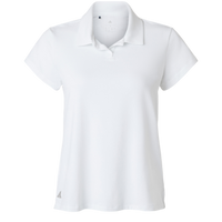Adidas Women's Blended Polo, Solid White, Front view