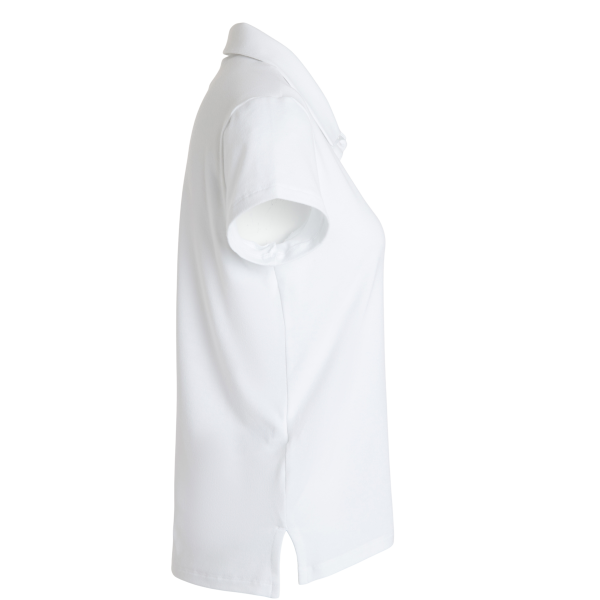 Adidas Women's Blended Polo, Solid White, Right Sleeve view