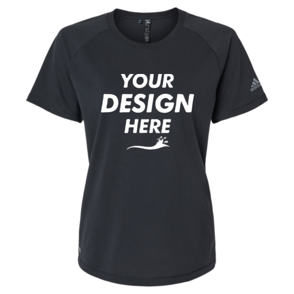 Adidas Women's Blended T-Shirt, Black, Front view, Mockup