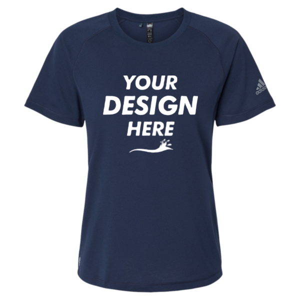 Adidas Women's Blended T-Shirt, Collegiate Navy, Front view, Mockup