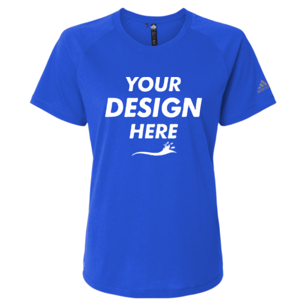 Adidas Women's Blended T-Shirt, Collegiate Royal, Front view, Mockup
