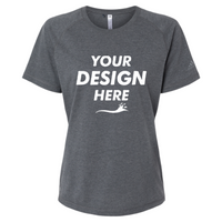 Adidas Women's Blended T-Shirt, Dark Grey Heather, Front view, Mockup