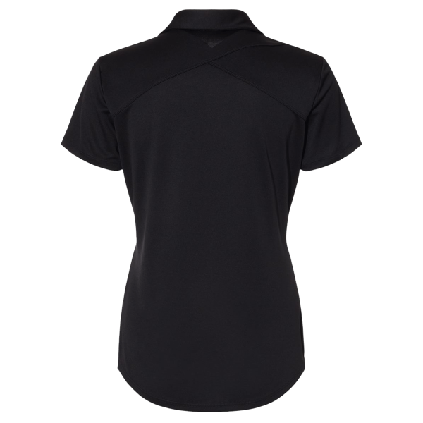 Adidas Women's Floating 3-Stripes Polo, Black / White, Back view