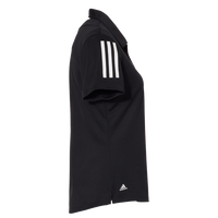Adidas Women's Floating 3-Stripes Polo, Black / White, Right Sleeve view