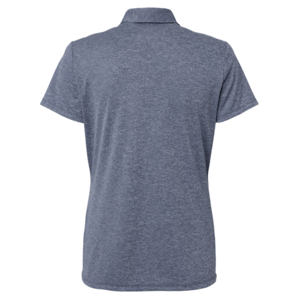 Adidas Women's Heathered Polo, Collegiate Navy Melange, Back view