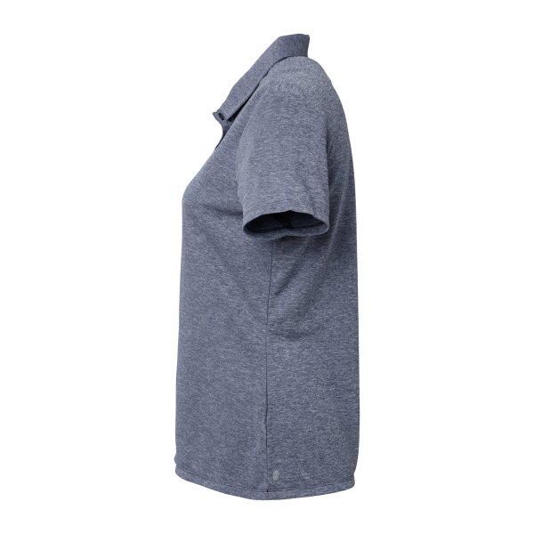 Adidas Women's Heathered Polo, Collegiate Navy Melange, Left Sleeve view