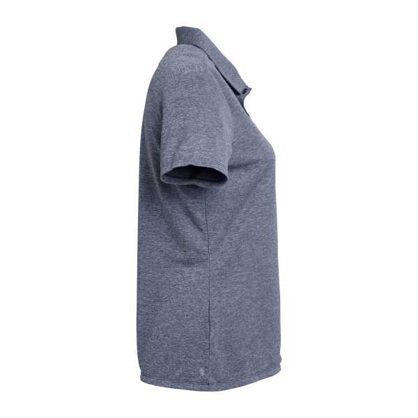 Adidas Women's Heathered Polo, Collegiate Navy Melange, Right Sleeve view