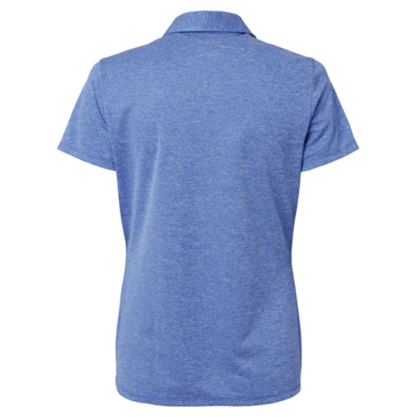Adidas Women's Heathered Polo, Collegiate Royal Melange, Back view